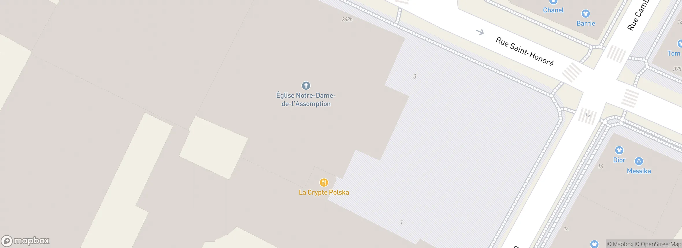 carte du 7 place Vendôme , 75001 Paris